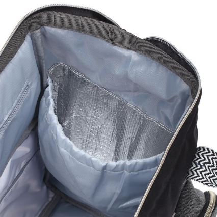 BabyOno - Reppu vaihtotarvikkeille rattaita varten Oslo Style musta