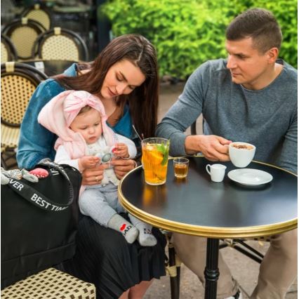 BabyOno - Vaihtolaukku rattaita varten Best Time Ever musta