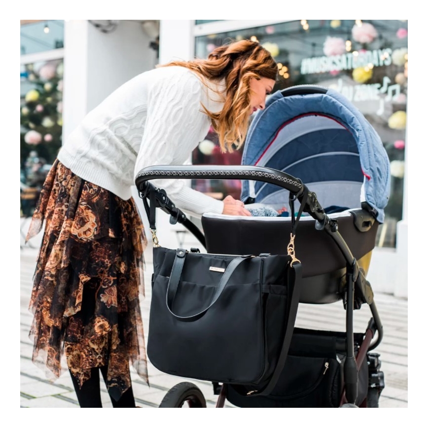 BabyOno - Vaihtolaukku rattaita varten Coco musta