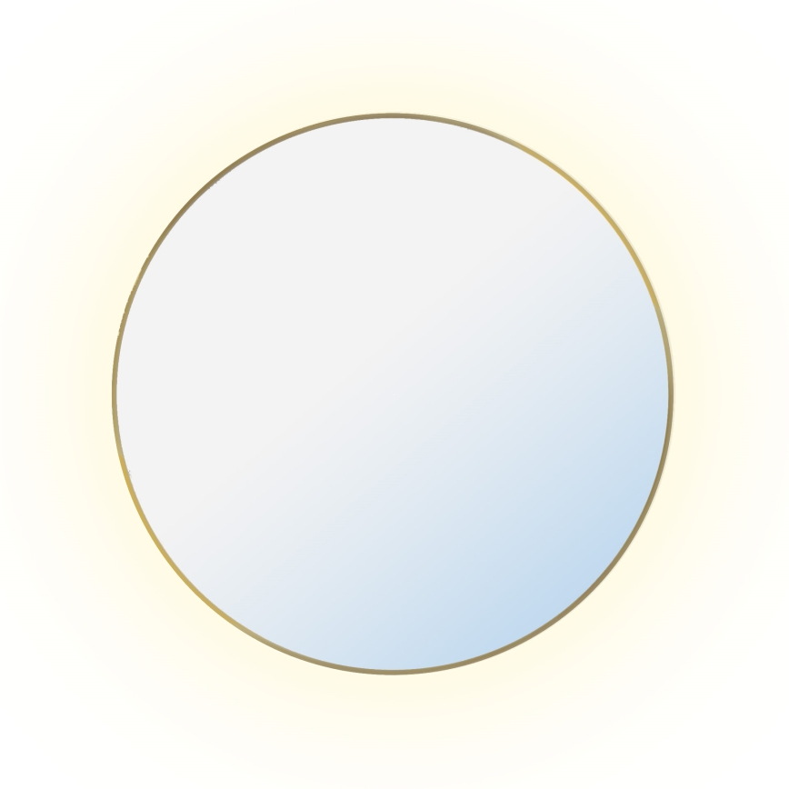 Baltica Design - LED-kylpyhuoneen seinäpeili valaistuksella BRIGHT LED/15W/230V 4500K Ø 100 cm IP65 kultainen