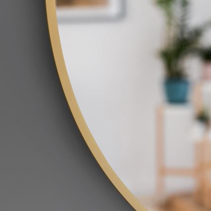 Baltica Design - LED-kylpyhuoneen seinäpeili valaistuksella BRIGHT LED/15W/230V 4500K Ø 100 cm IP65 kultainen