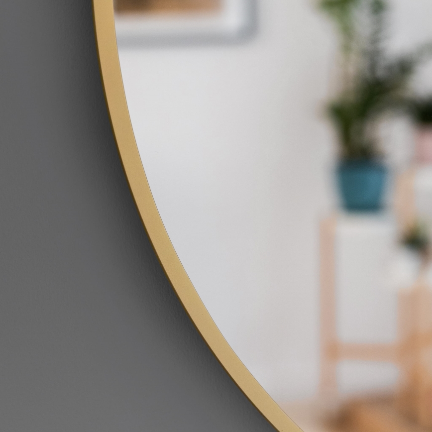 Baltica Design - LED-kylpyhuoneen seinäpeili valaistuksella BRIGHT LED/15W/230V 4500K Ø 100 cm IP65 kultainen