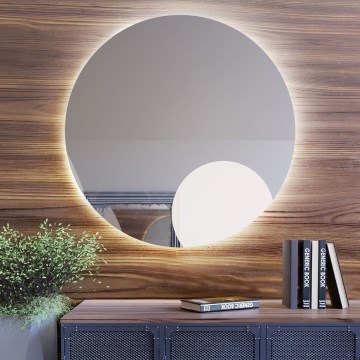 Baltica Design - LED-kylpyhuoneen seinäpeili taustavalaistuksella BRIGHT LED/15W/230V 4500K halkaisija 60 cm IP65