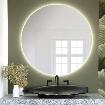 Baltica Design - LED-kylpyhuoneen seinäpeili taustavalaistuksella BRIGHT LED/15W/230V 3000K Ø 80 cm IP65