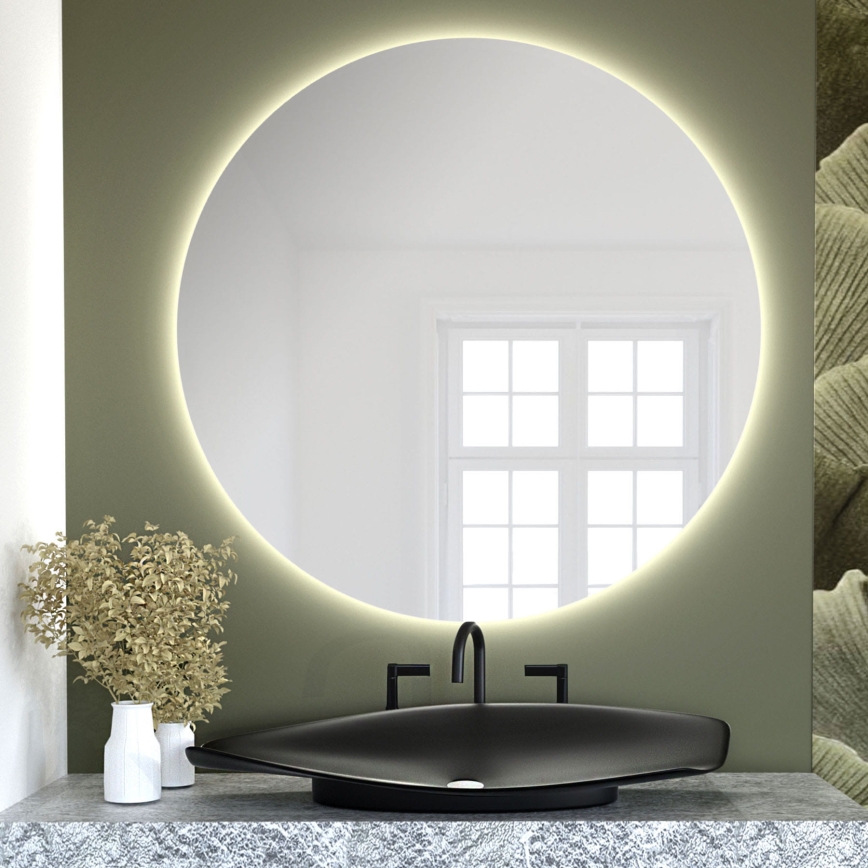 Baltica Design - LED-kylpyhuoneen seinäpeili taustavalaistuksella BRIGHT LED/15W/230V 3000K Ø 80 cm IP65