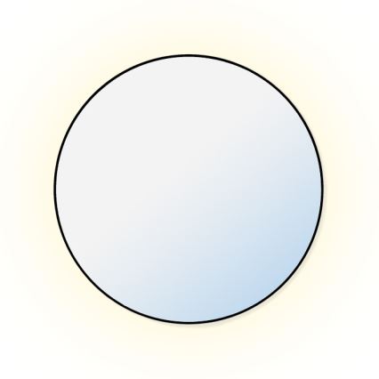Baltica Design - LED-kylpyhuoneen seinäpeili taustavalaistuksella BRIGHT LED/15W/230V 3000K Ø 100 cm IP65 musta