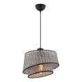BARETTE-riippuvalaisin vaijerilla 1xE27/60W/230V, harmaa/musta