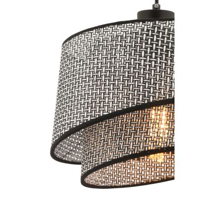 BARETTE-riippuvalaisin vaijerilla 1xE27/60W/230V, harmaa/musta