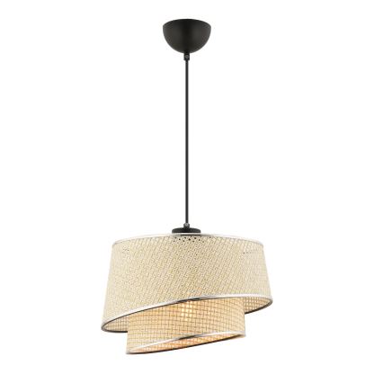 BARETTE-riippuvalaisin vaijerilla 1xE27/60W/230V kerma/kiiltävä kromi