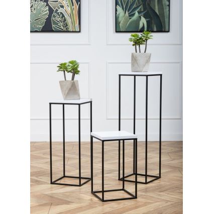 Kukkasteline BASICLOFT 40x24 valkoinen/musta