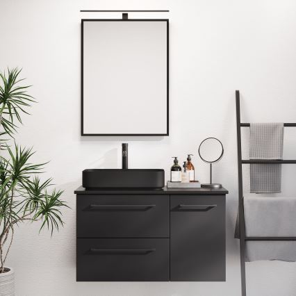 BATH DELUXE 01-060-05-02-00 - Kylpyhuone peili BORGSTED 60x80 cm musta