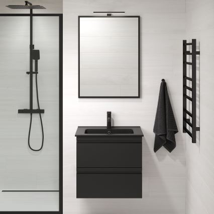 BATH DELUXE 01-060-05-02-00 - Kylpyhuone peili BORGSTED 60x80 cm musta