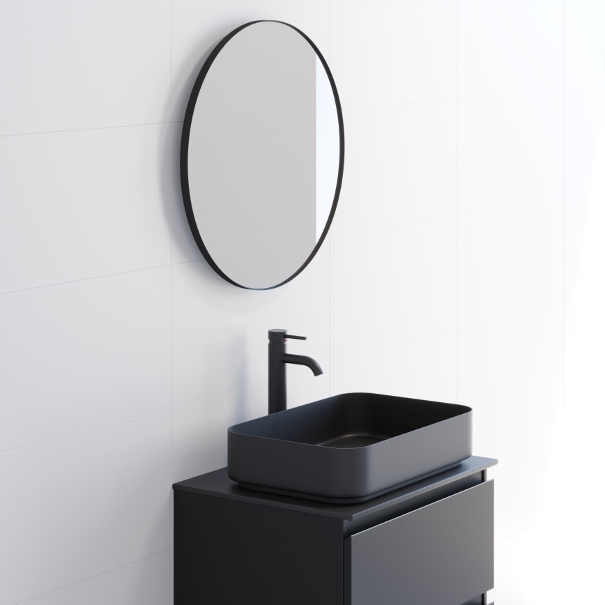 BATH DELUXE 01-060-09-02-00 - Kylpyhuone peili BORGSTED halkaisija 60 cm musta