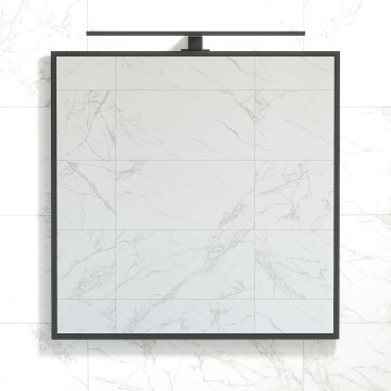 BATH DELUXE 01-080-05-02-00 - Kylpyhuone peili BORGSTED 80x80 cm musta