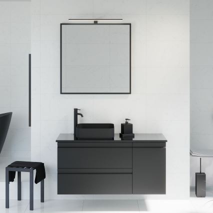 BATH DELUXE 01-080-05-02-00 - Kylpyhuone peili BORGSTED 80x80 cm musta