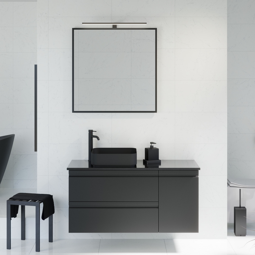 BATH DELUXE 01-080-05-02-00 - Kylpyhuone peili BORGSTED 80x80 cm musta