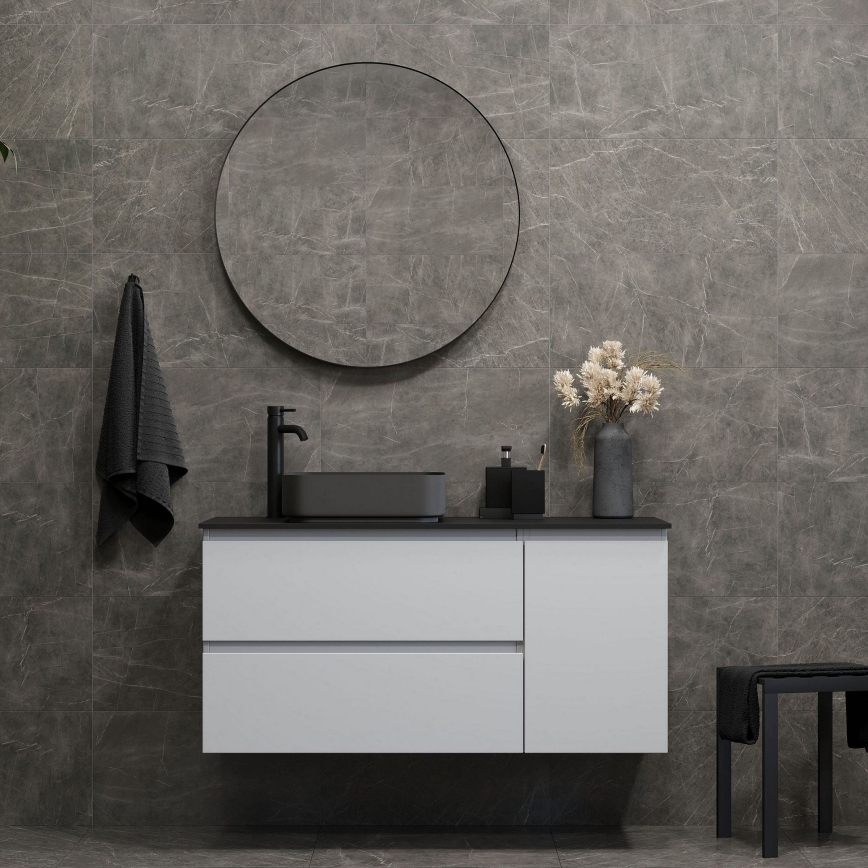 BATH DELUXE 01-080-09-02-00 - Kylpyhuone peili BORGSTED halkaisija 80 cm musta