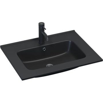 BATH DELUXE 06-060-27-02-00 - Upotettava pesuallas HYGE 61x46 cm keramiikka/musta