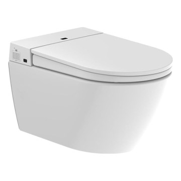 BATH DELUXE 21-040-02-11-00 - Seinään ripustettava wc bideellä ja wc-istuimella SoftClose TISVILDELEJE 1600W/230V valkoinen + kauko-ohjaus