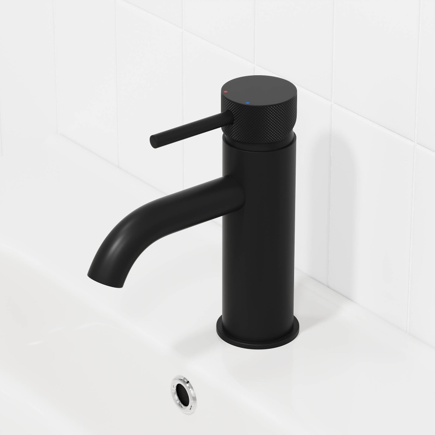 BATH DELUXE 28-005-03-02-00 - Altaan hana ANHOLT 15,6 cm matta musta