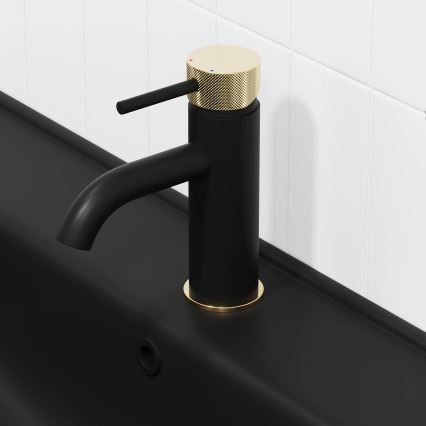 BATH DELUXE 28-005-03-72-00 - Altaan hana ANHOLT 15,6 cm musta/messinki