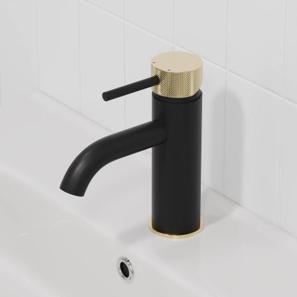 BATH DELUXE 28-005-03-72-00 - Altaan hana ANHOLT 15,6 cm musta/messinki