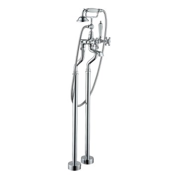 BATH DELUXE 28-108-01-60-00 - Vapaasti seisova kylpysetti hanalla AEROSKOBING 106,3 cm kiiltävä kromi