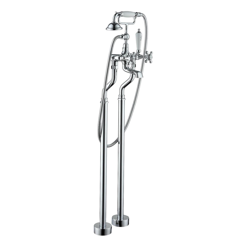 BATH DELUXE 28-108-01-60-00 - Vapaasti seisova kylpysetti hanalla AEROSKOBING 106,3 cm kiiltävä kromi