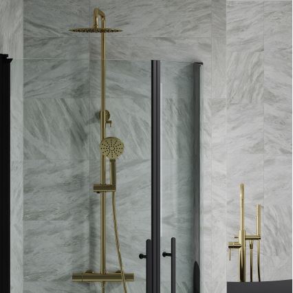 BATH DELUXE 31-120-05-70-00 - Suihkusetti termostaattisella hanalla DRAGOR harjattu messinki