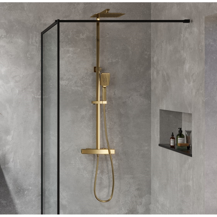 BATH DELUXE 31-120-06-70-00 - Suihkusetti termostaattisella hanalla NAESBY harjattu messinki