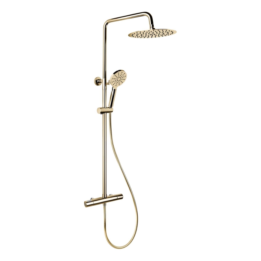 BATH DELUXE 31-120-07-64-00 - Suihkusetti termostaattisella DRAGOR-sekoittajalla, kiillotettu messinki