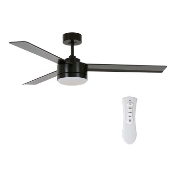 BAYSIDE 213033 - LED Kattotuuletin LAGOON GX53/17W/230V musta + kauko-ohjaus