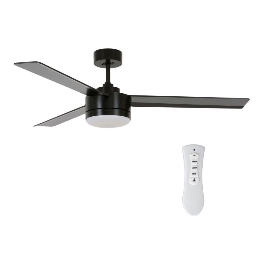 BAYSIDE 213033 - LED Kattotuuletin LAGOON GX53/17W/230V musta + kauko-ohjaus