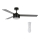 BAYSIDE 213033 - LED Kattotuuletin LAGOON GX53/17W/230V musta + kauko-ohjaus