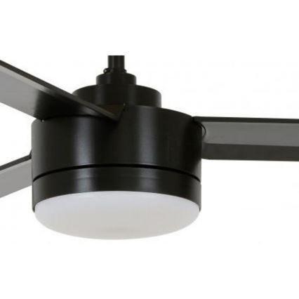 BAYSIDE 213033 - LED Kattotuuletin LAGOON GX53/17W/230V musta + kauko-ohjaus