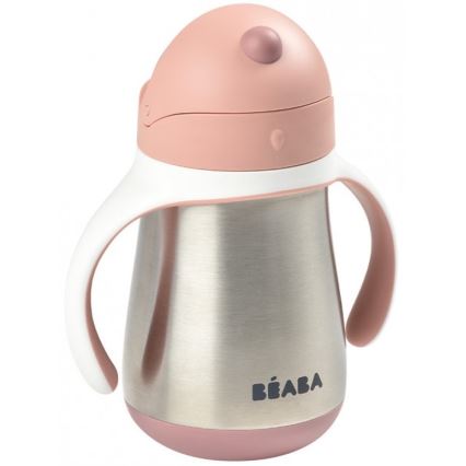 Beaba - Lämpöeristetty muki pillillä 250 ml pinkki