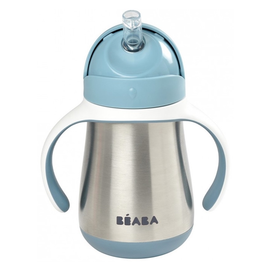 Beaba - Lämpöeristetty muki pillillä 250 ml sininen