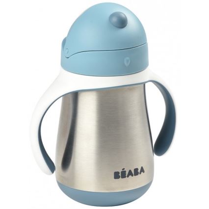 Beaba - Lämpöeristetty muki pillillä 250 ml sininen