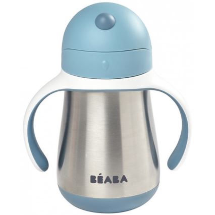 Beaba - Lämpöeristetty muki pillillä 250 ml sininen