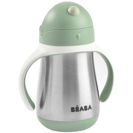 Beaba - Lämpöeristetty muki pillillä 250 ml vihreä