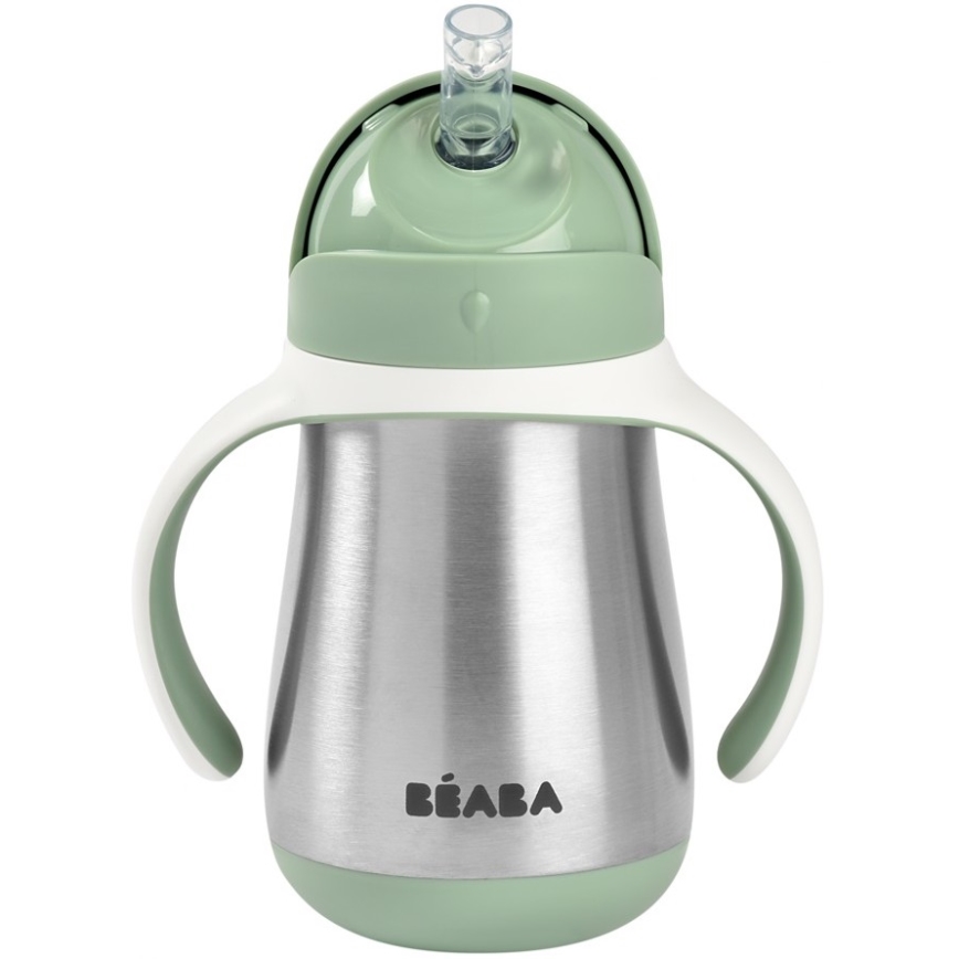 Beaba - Lämpöeristetty muki pillillä 250 ml vihreä