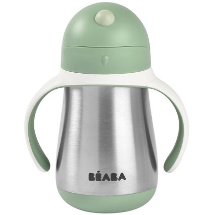 Beaba - Lämpöeristetty muki pillillä 250 ml vihreä