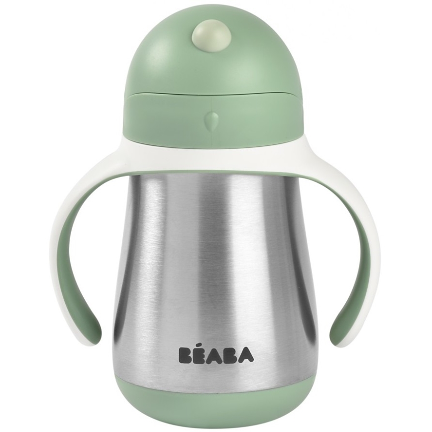 Beaba - Lämpöeristetty muki pillillä 250 ml vihreä