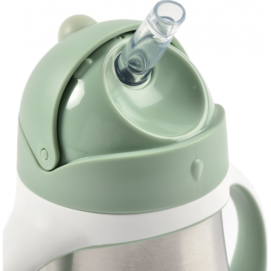 Beaba - Lämpöeristetty muki pillillä 250 ml vihreä