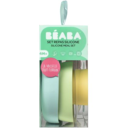 Beaba - Lasten ruokailusetti Keltainen 4 kpl