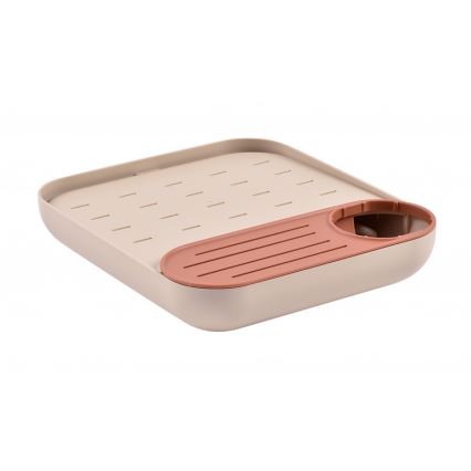 Beaba - Pullon kuivausteline beige/oranssi