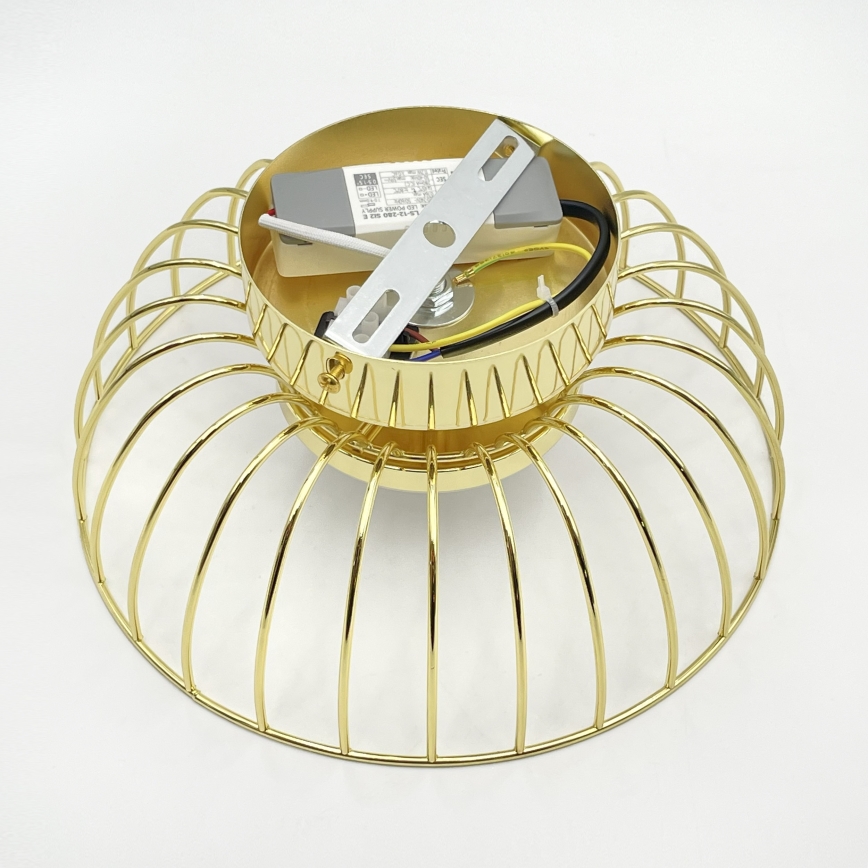 BETSY LED - 12W/230V LED-kattovalaisin, 25 cm, kulta