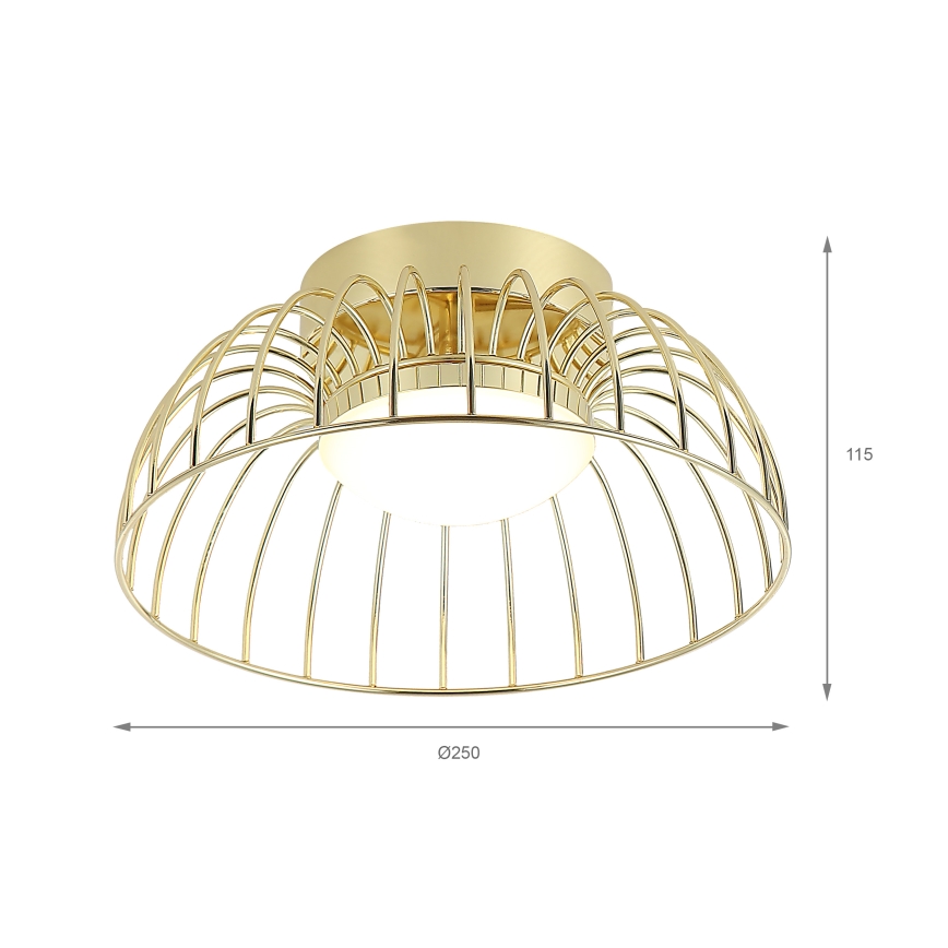 BETSY LED - 12W/230V LED-kattovalaisin, 25 cm, kulta