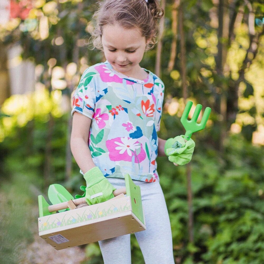Bigjigs Toys - Gardening setti in a crate
