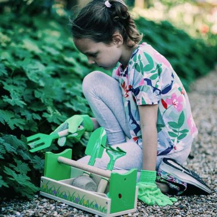 Bigjigs Toys - Gardening setti in a crate